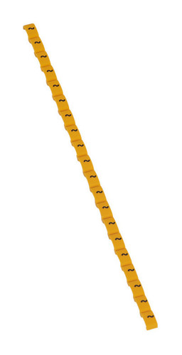 Маркер Duplix - чёрная маркировка на желтом фоне - условное обозначение - переменный ток