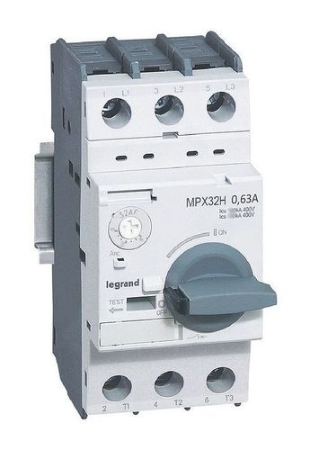 Силовой автомат для защиты двигателя Legrand MPX³ 0.63А 3P, термомагнитный расцепитель, 417323