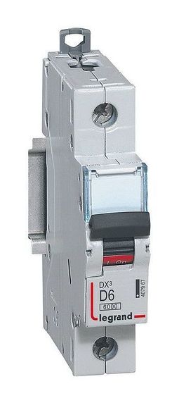 Автоматический выключатель DX³ 1P 6А (D) 10кА