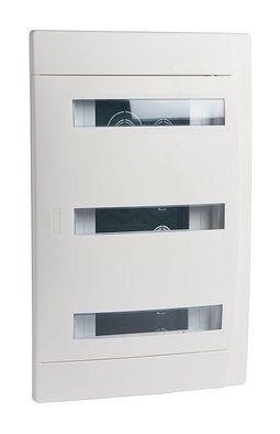 Распределительный шкаф Practibox 36 мод., IP40, встраиваемый, пластик, белая дверь, с клеммами