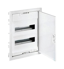 Распределительный шкаф Nedbox 24 мод., IP40, встраиваемый, пластик, бежевая дверь, с клеммами