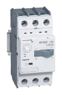 Силовой автомат для защиты двигателя MPX³ 17А 3P, термомагнитный расцепитель, 417312