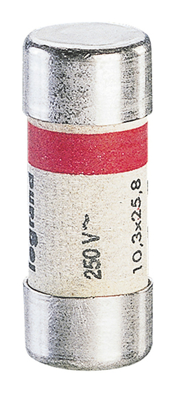 Бытовой цилиндрический предохранитель - 10,3x25,8 мм - без индикатора - 6 A