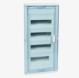Распределительный шкаф Nedbox 48 мод., IP40, встраиваемый, пластик, прозрачная синяя дверь, с клеммами